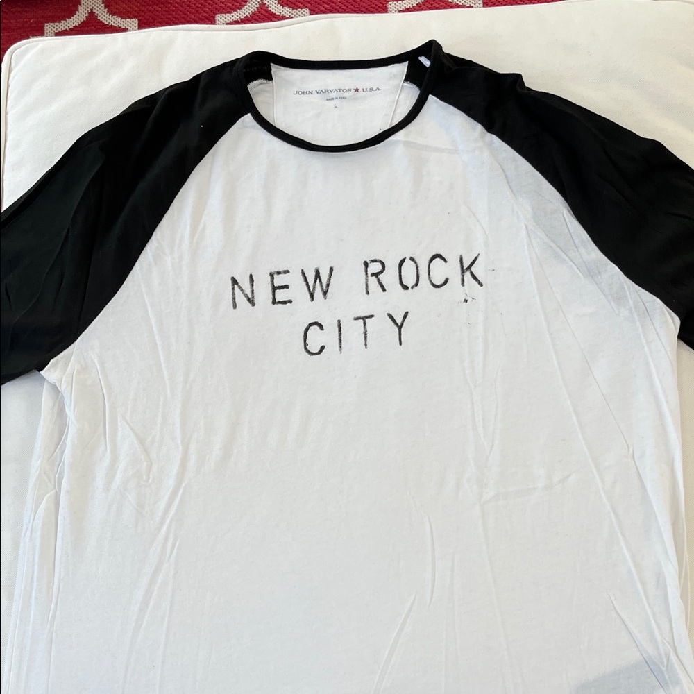 John Varvatos Black and White Long Sleeve Tee